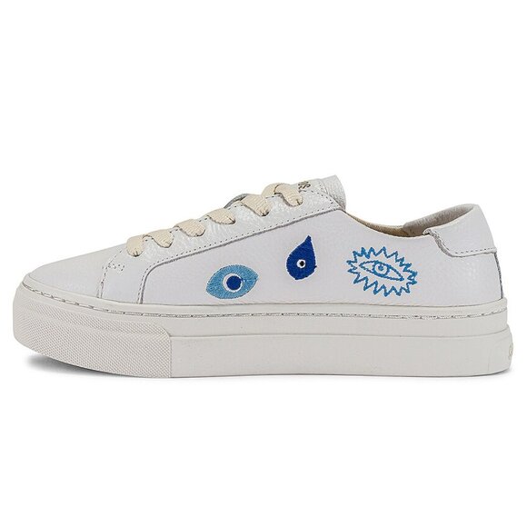 NEW SOLUDOS Leather Ibiza Platform Sneakers white for women 126mn - Picture 11 of 12